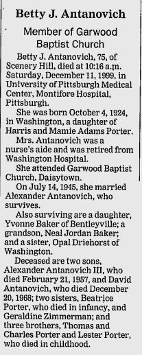 Betty Jane Antanovich